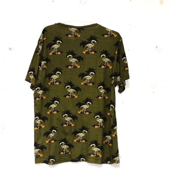 W X Y Z men's short sleeve tee with crank motif army green Size: M - Picture 2 of 6